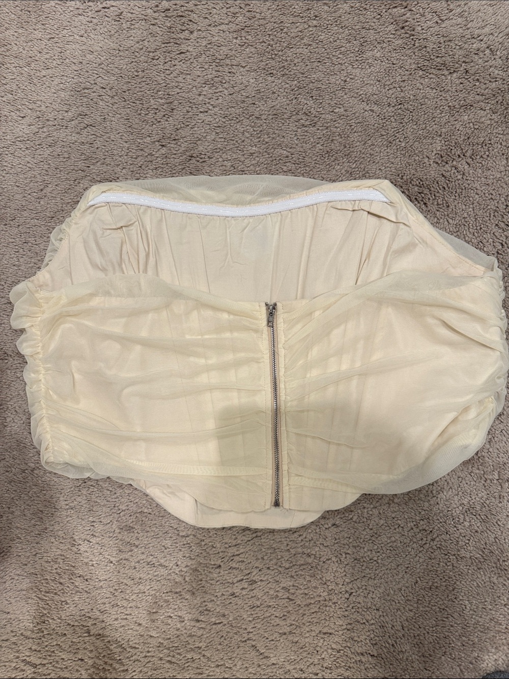 Strapless Ruched corset - Cream - Picture 3 of 3